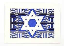 Card | Blue Lasercut Star of David - JEWISHJOY.co