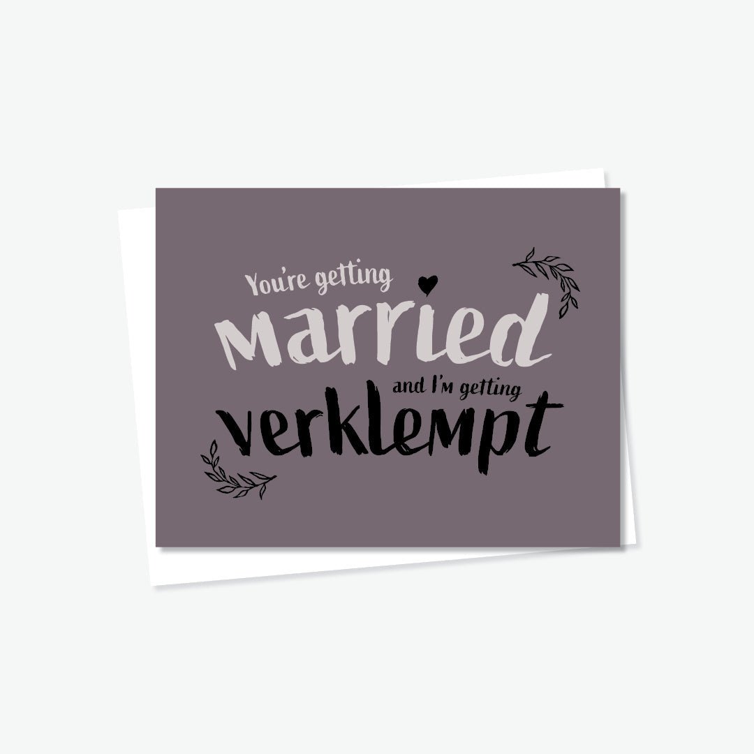Card | Getting Vermlempt - Wedding - JEWISHJOY.co
