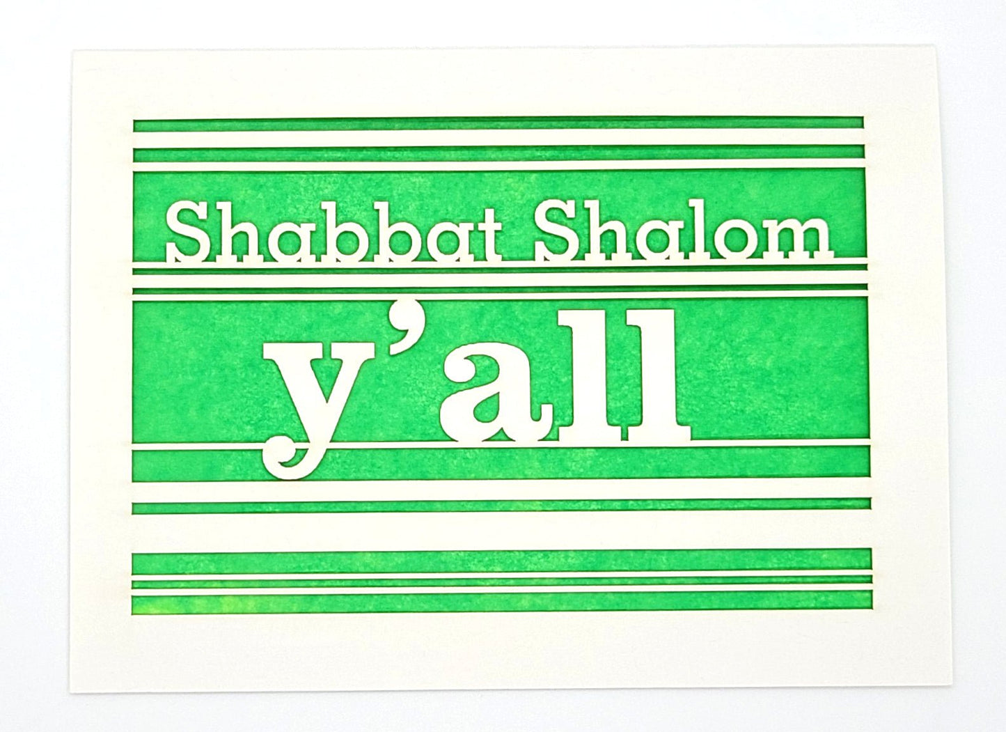 Card | Lasercut Shabbat Shalom - JEWISHJOY.co