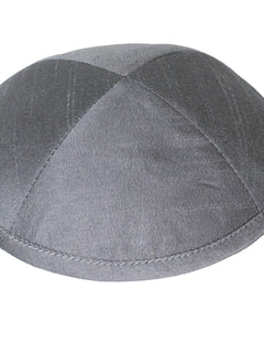 Dark Grey | Raw Silk Kippah - JEWISHJOY.co