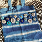 Embellished Shibori Dyed Tote Bag - 01 - JEWISHJOY.co