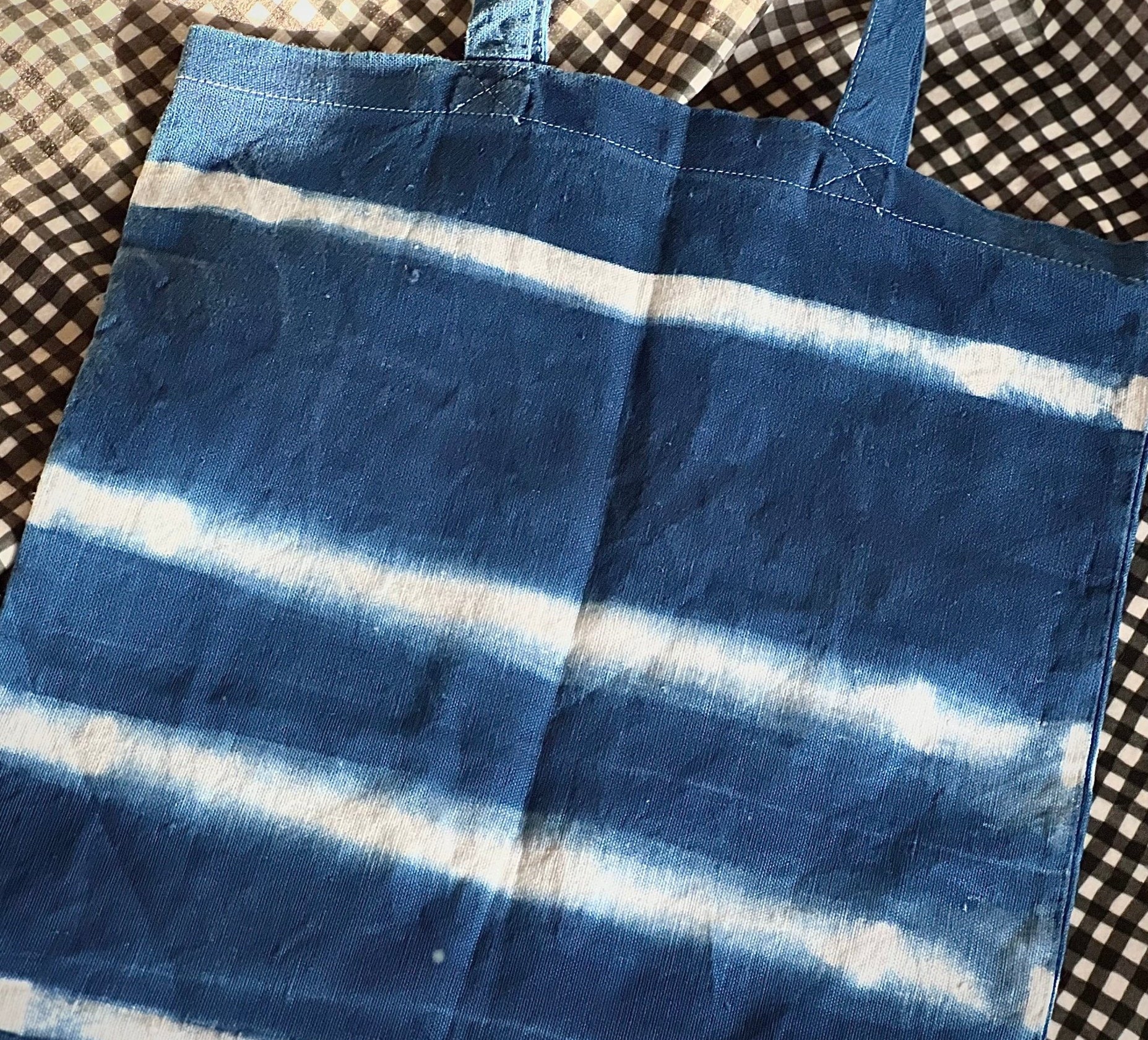 Embellished Shibori Dyed Tote Bag - 02 - JEWISHJOY.co