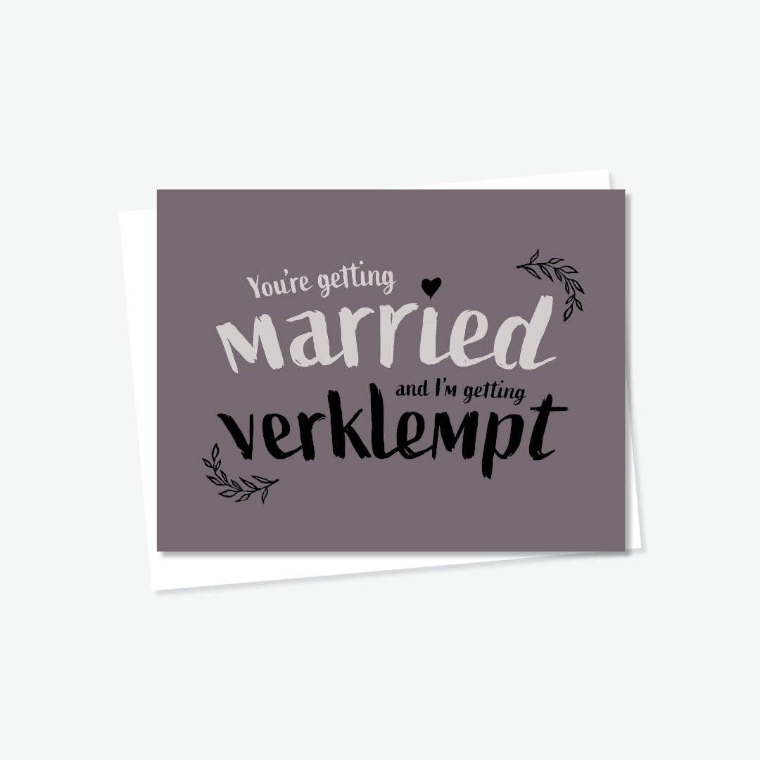 Getting Verklempt - Wedding Card - JEWISHJOY.co