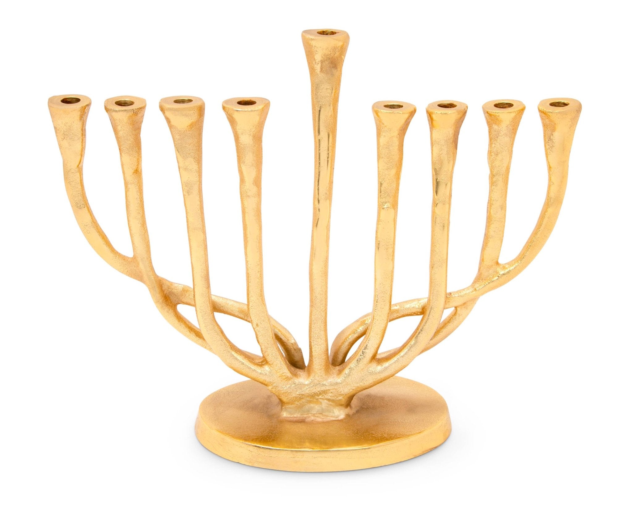 Gold Brass Menorah - JEWISHJOY.co