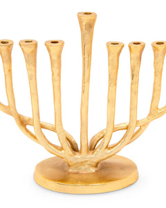 Gold Brass Menorah - JEWISHJOY.co