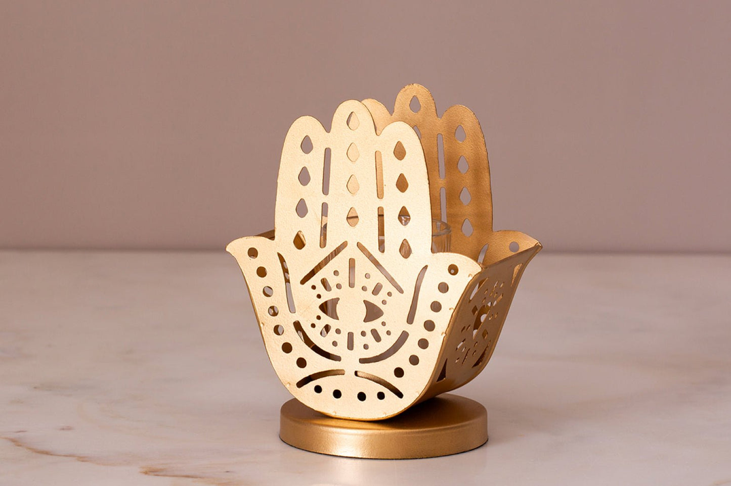 Hamsa Candle Holder - JEWISHJOY.co