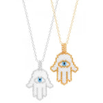 Hamsa Necklace with Seed Beads - JEWISHJOY.co