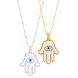 Hamsa Necklace with Seed Beads - JEWISHJOY.co