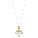 Hamsa Necklace with Seed Beads - JEWISHJOY.co