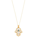 Hamsa Necklace with Seed Beads - JEWISHJOY.co