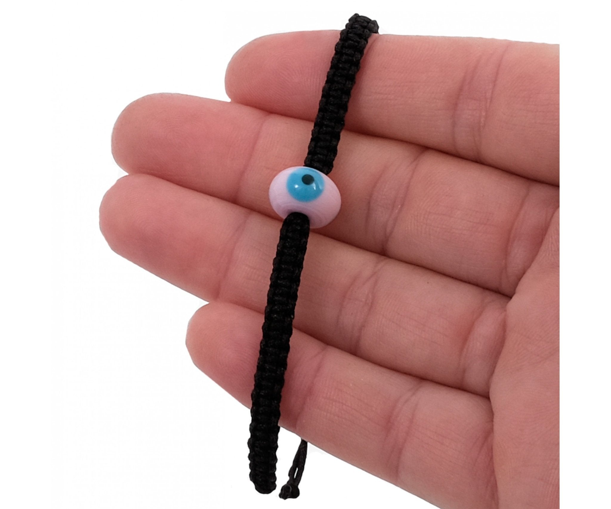 Handmade Macrame Bracelet with Evil Eye Bead - JEWISHJOY.co