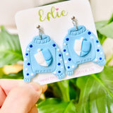 Hanukkah Sweater Dreidel Dangle Earrings - JEWISHJOY.co