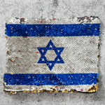 Israel Flag Sequin Secret Message Cosmetic Bag - JEWISHJOY.co