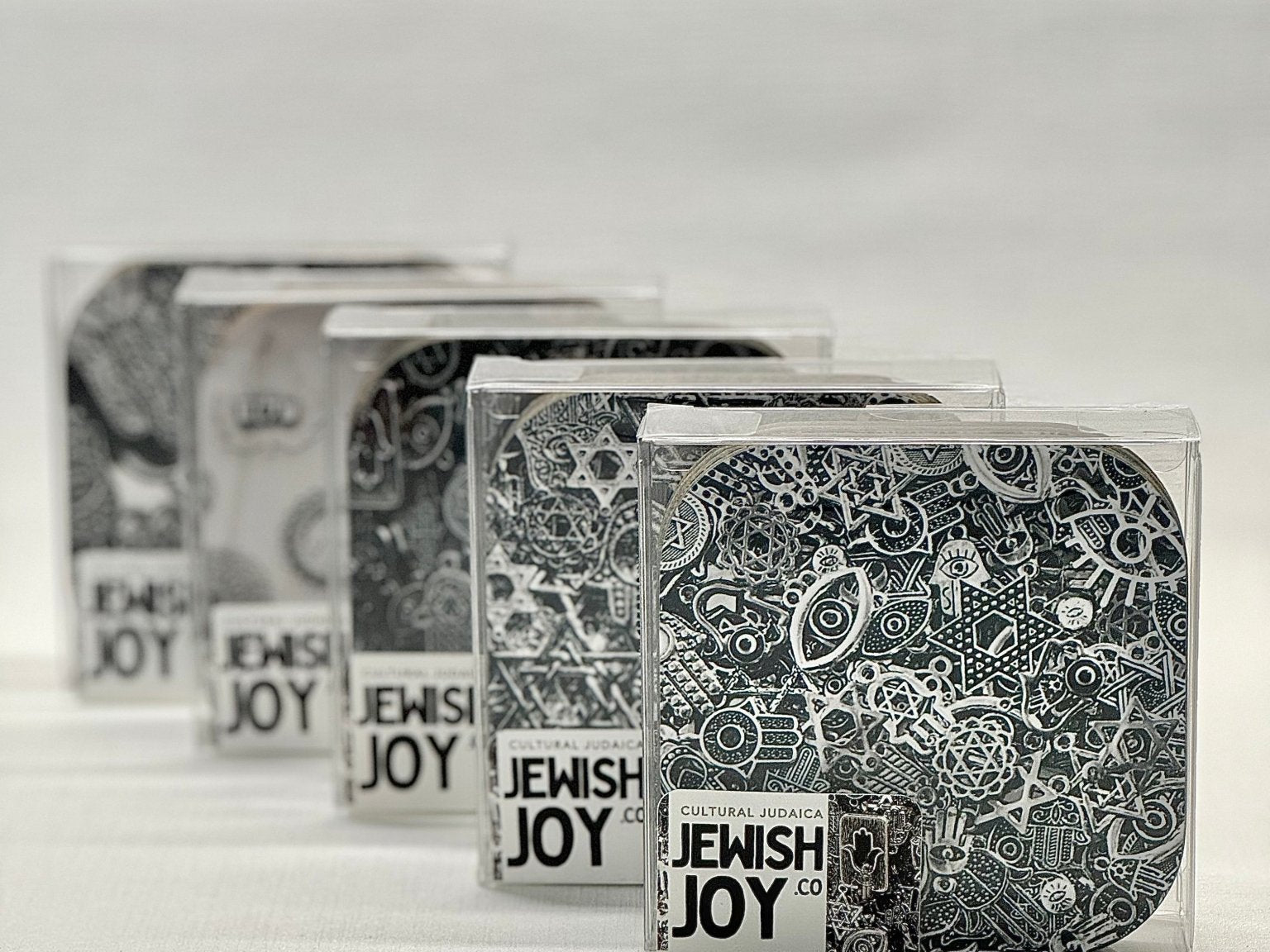 Jewish Drink Coaster Set / Hamsas of Munkatch - JEWISHJOY.co