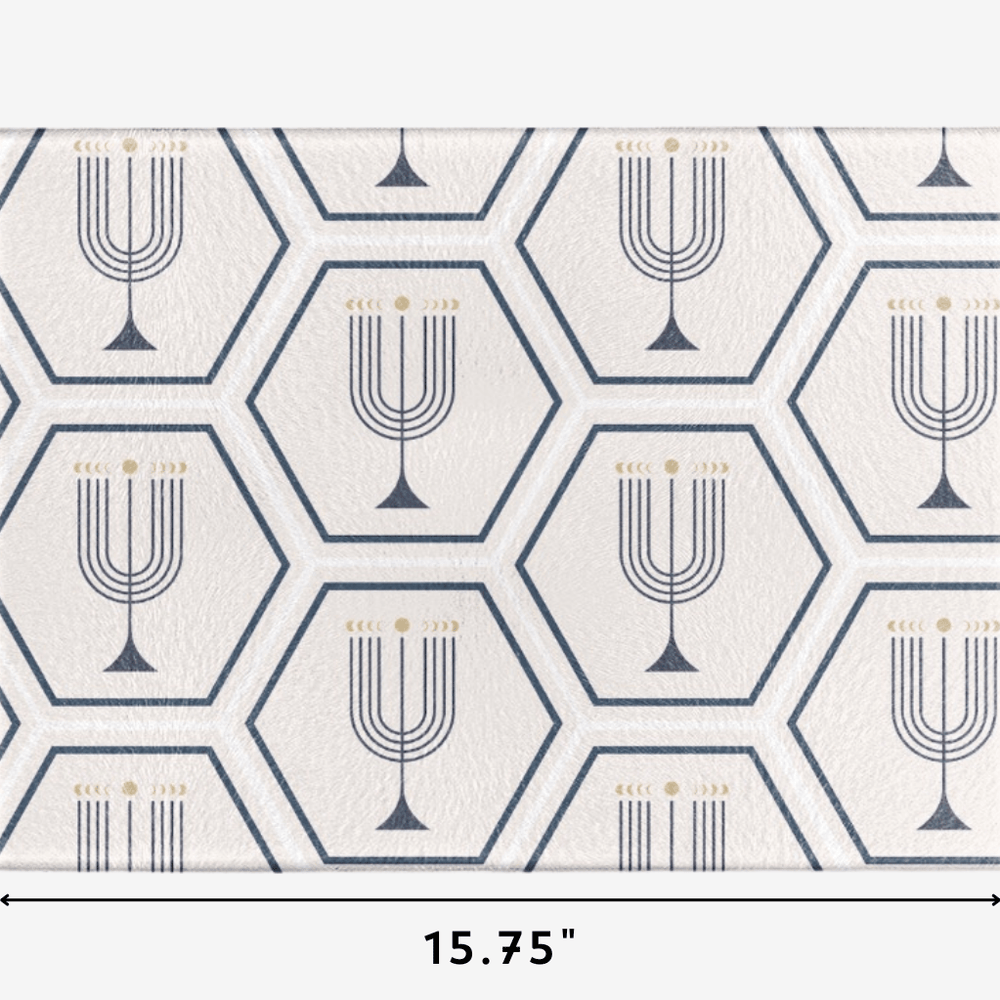 Luna Menorah Glass Platter: XL Drip Tray & Latke Board - JEWISHJOY.co