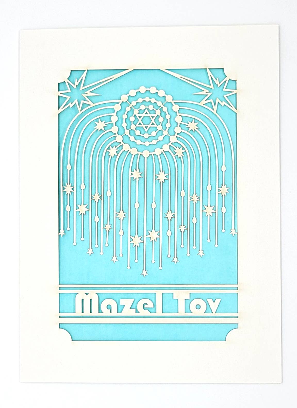 Mazel Tov - Congratulations Papercut Card - JEWISHJOY.co