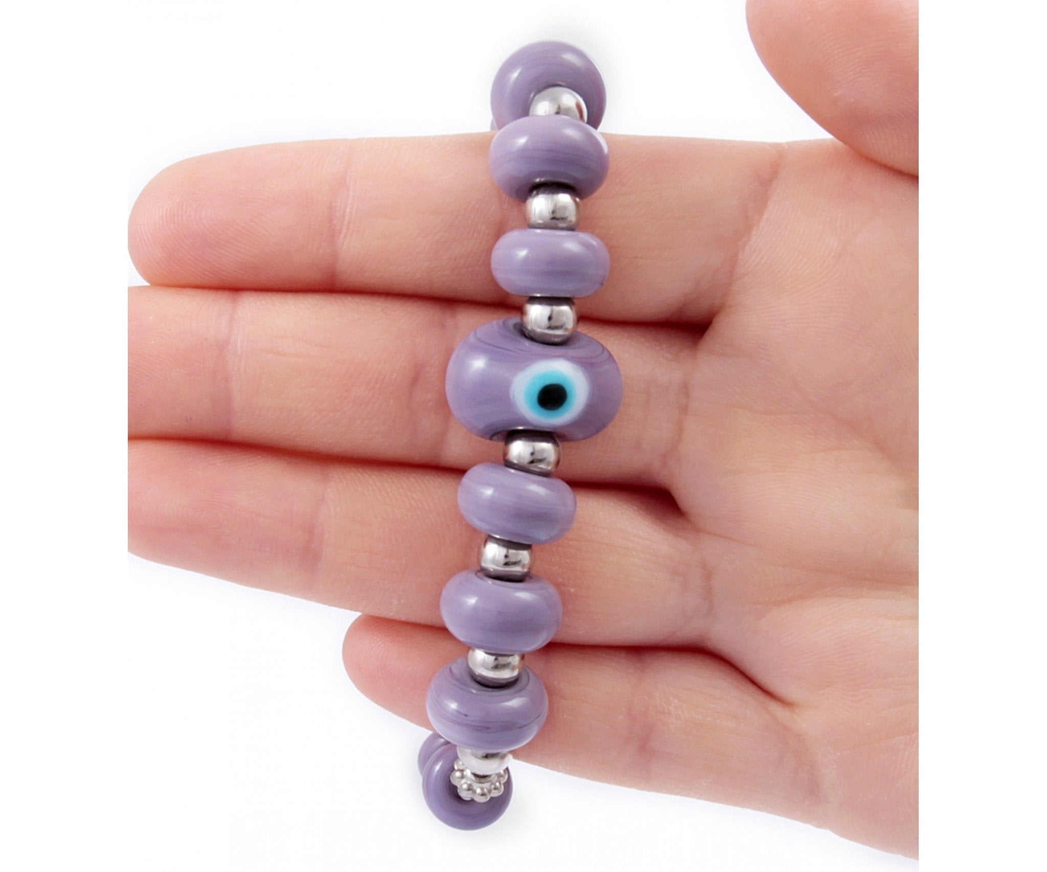 Murano Glass Evil Eye Bracelet | Protective Jewish Amulets - JEWISHJOY.co