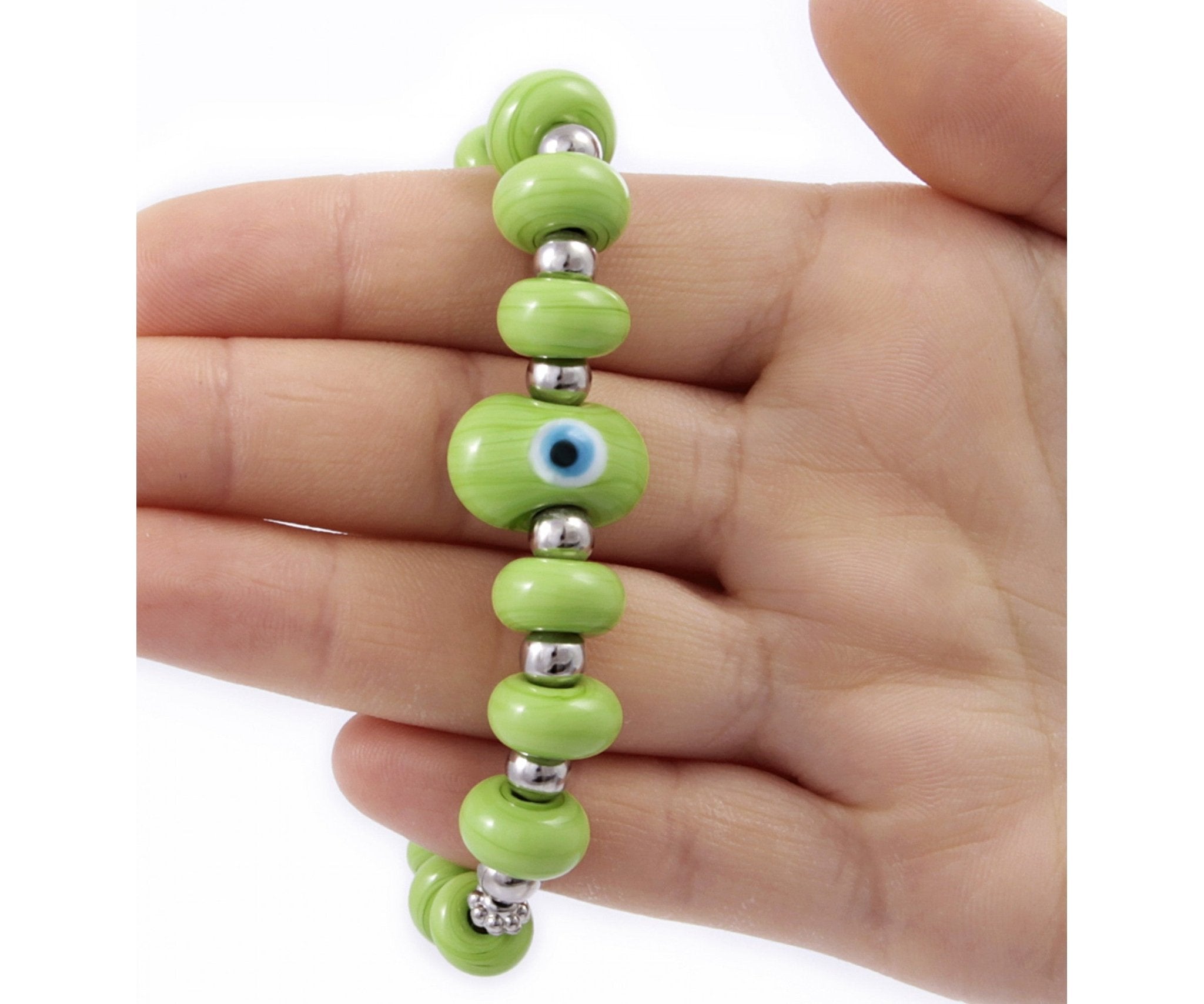 Murano Glass Evil Eye Bracelet | Protective Jewish Amulets - JEWISHJOY.co