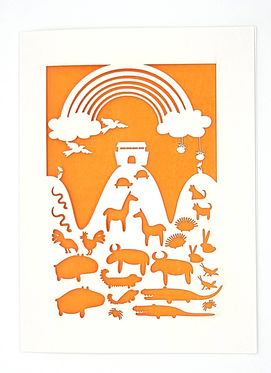 Noah's Ark Papercut Card - JEWISHJOY.co