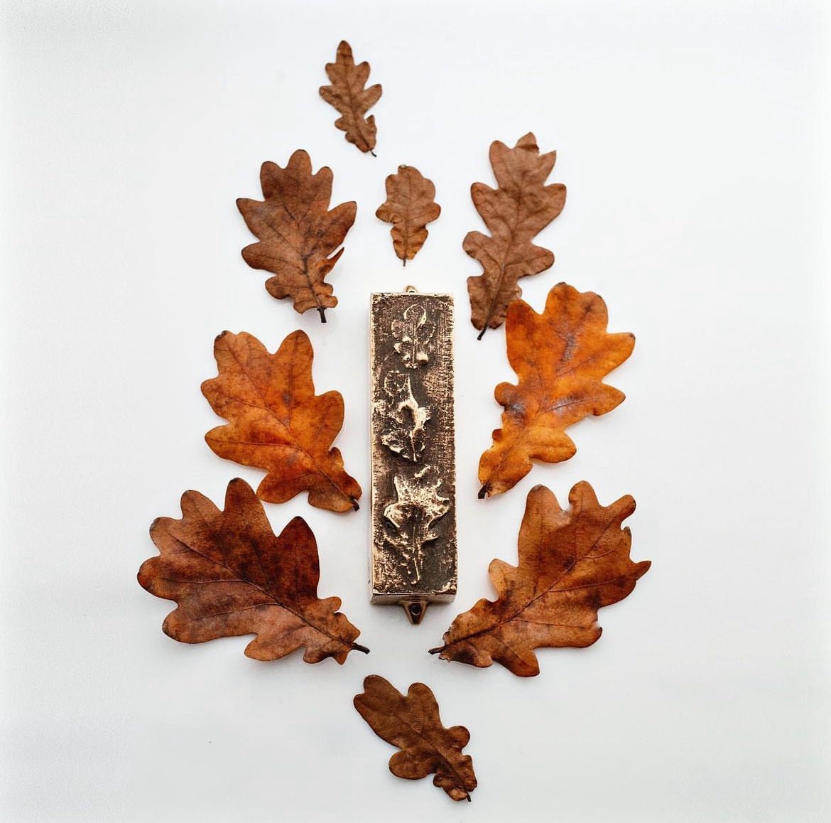 Oak | Bronze Mezuzah - JEWISHJOY.co