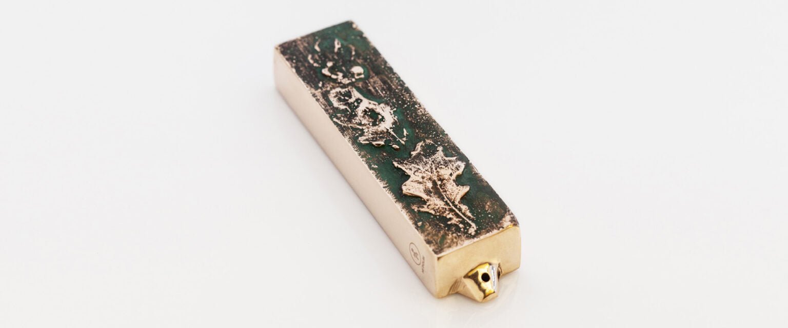 Oak | Bronze Mezuzah - JEWISHJOY.co