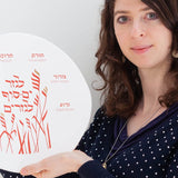 Passover Seder Plate | Red - JEWISHJOY.co