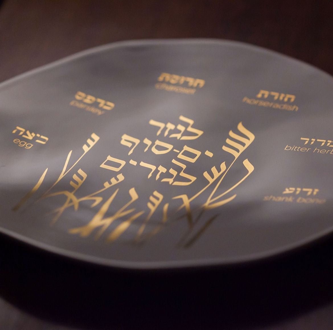 Passover Seder Plate | Red - JEWISHJOY.co