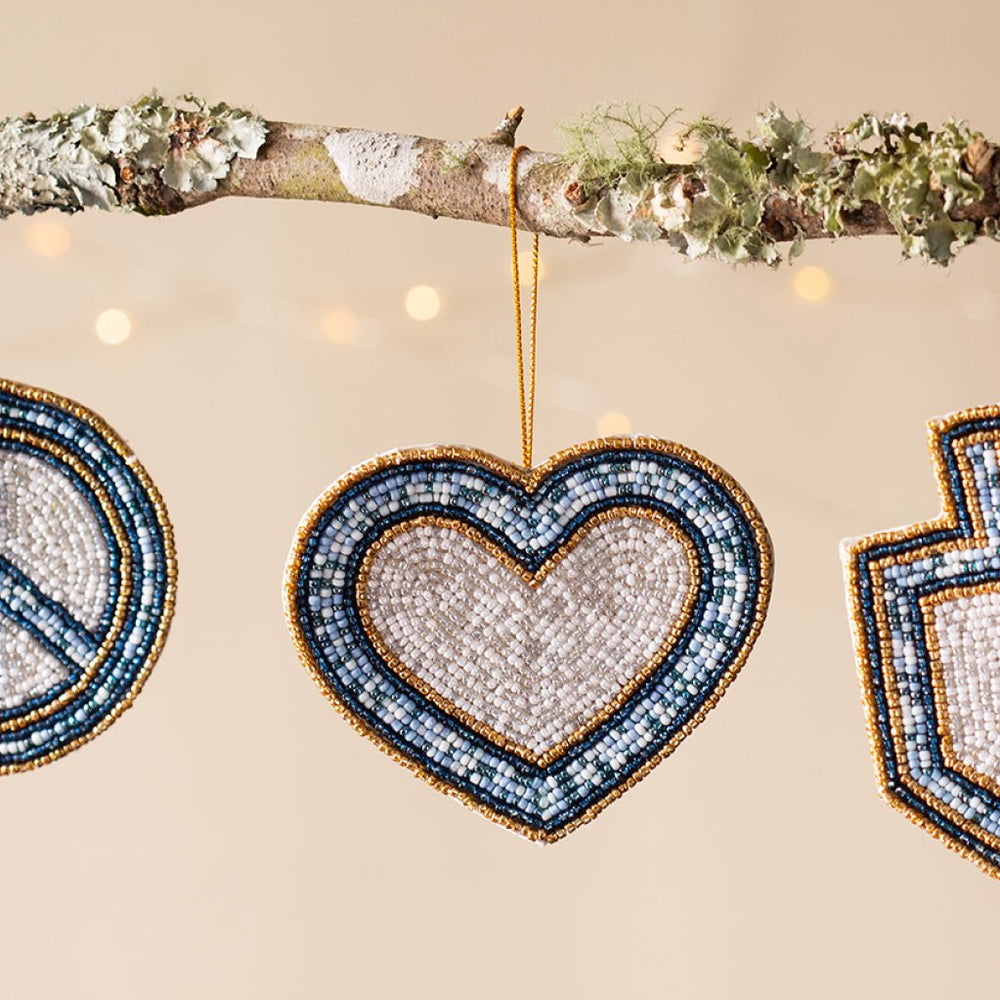 Peace, Love, Dreidel Ornament Set - JEWISHJOY.co