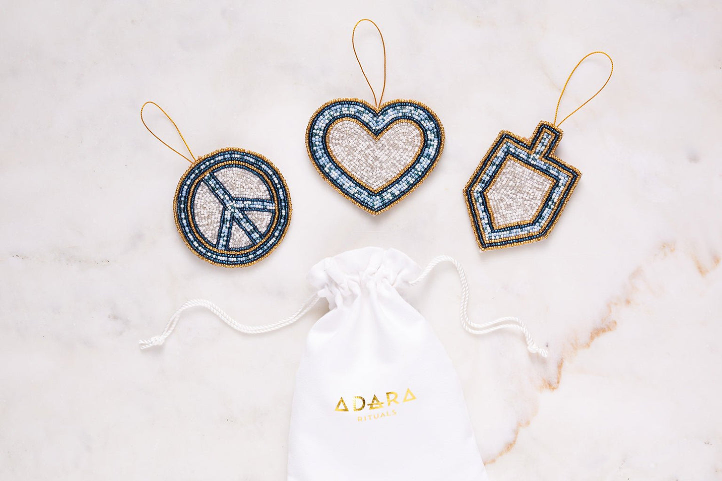 Peace, Love, Dreidel Ornament Set - JEWISHJOY.co