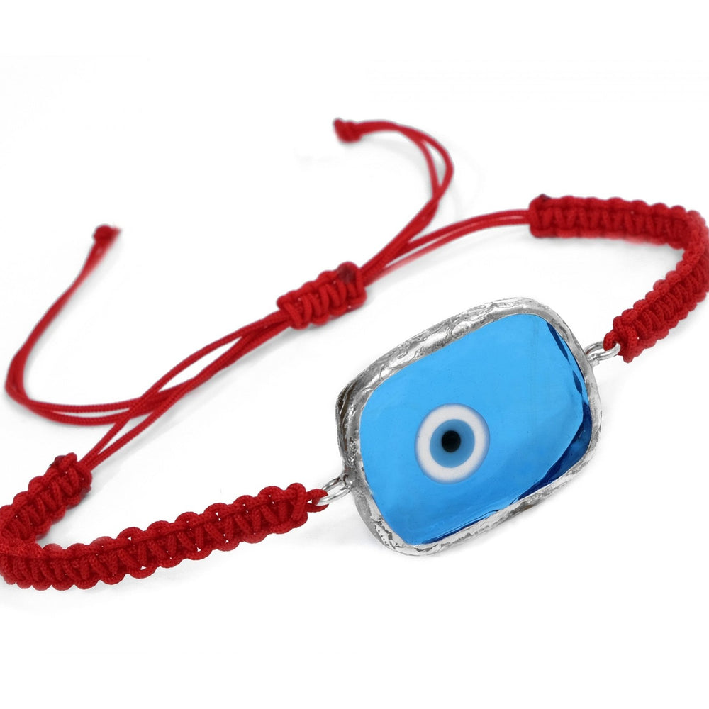 Red String Murano Glass Evil Eye Bracelet - JEWISHJOY.co