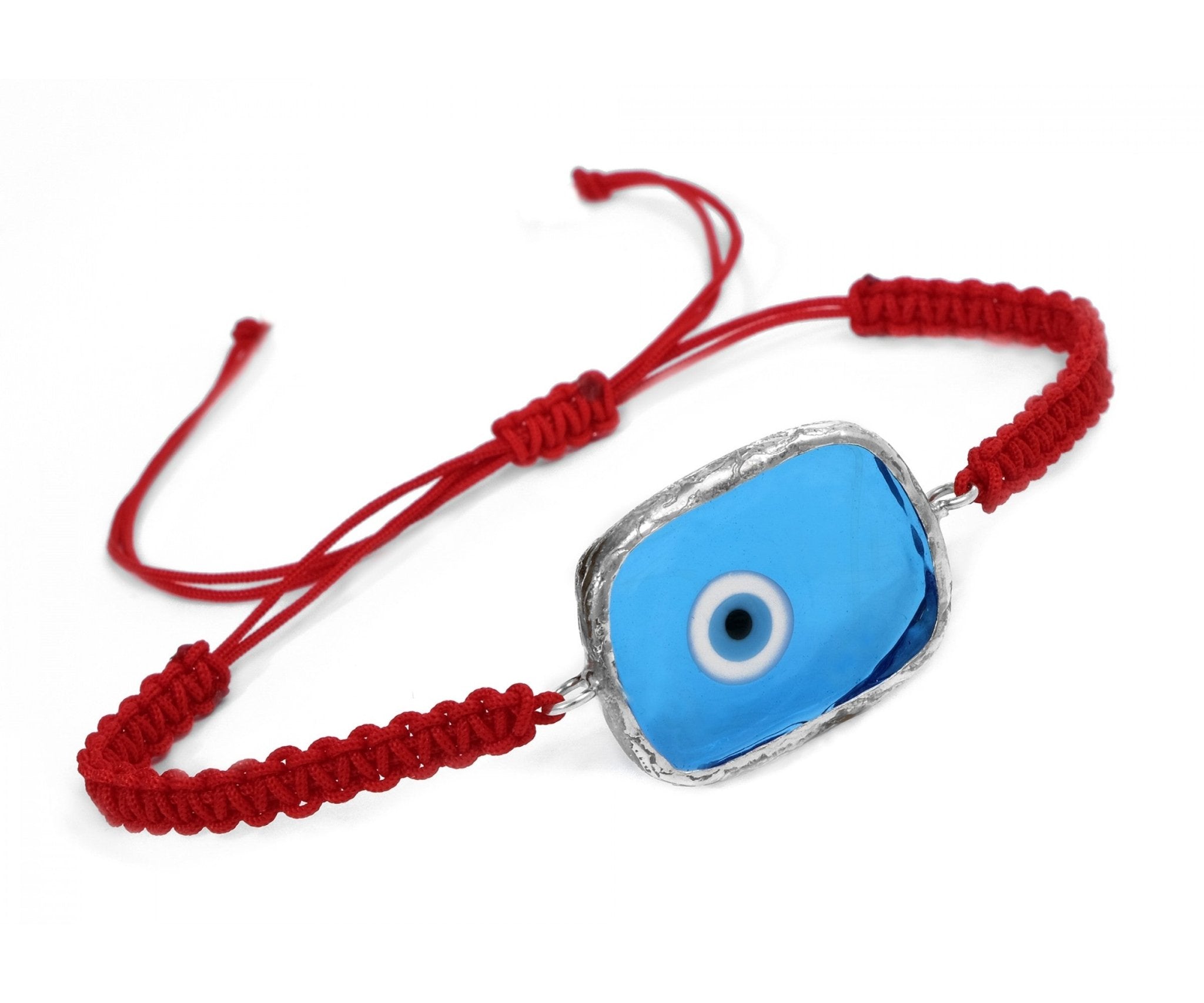 Red String Murano Glass Evil Eye Bracelet - JEWISHJOY.co