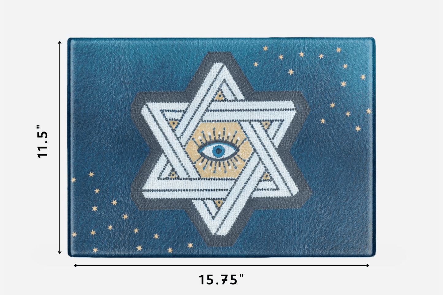 Sapira Glass Platter: XL Drip Tray / Latke Board / Challah Board - JEWISHJOY.co