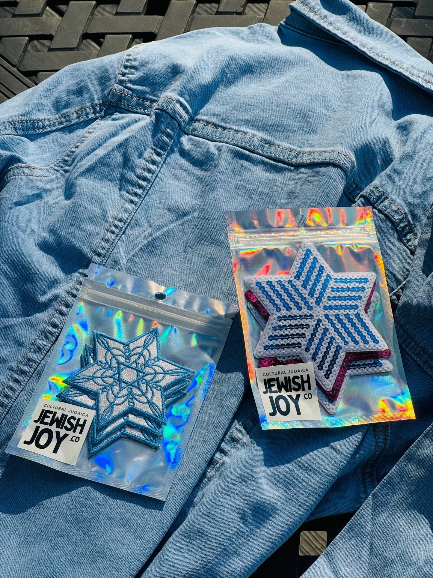 Sequin Star of David Patches (set of 3) - JEWISHJOY.co