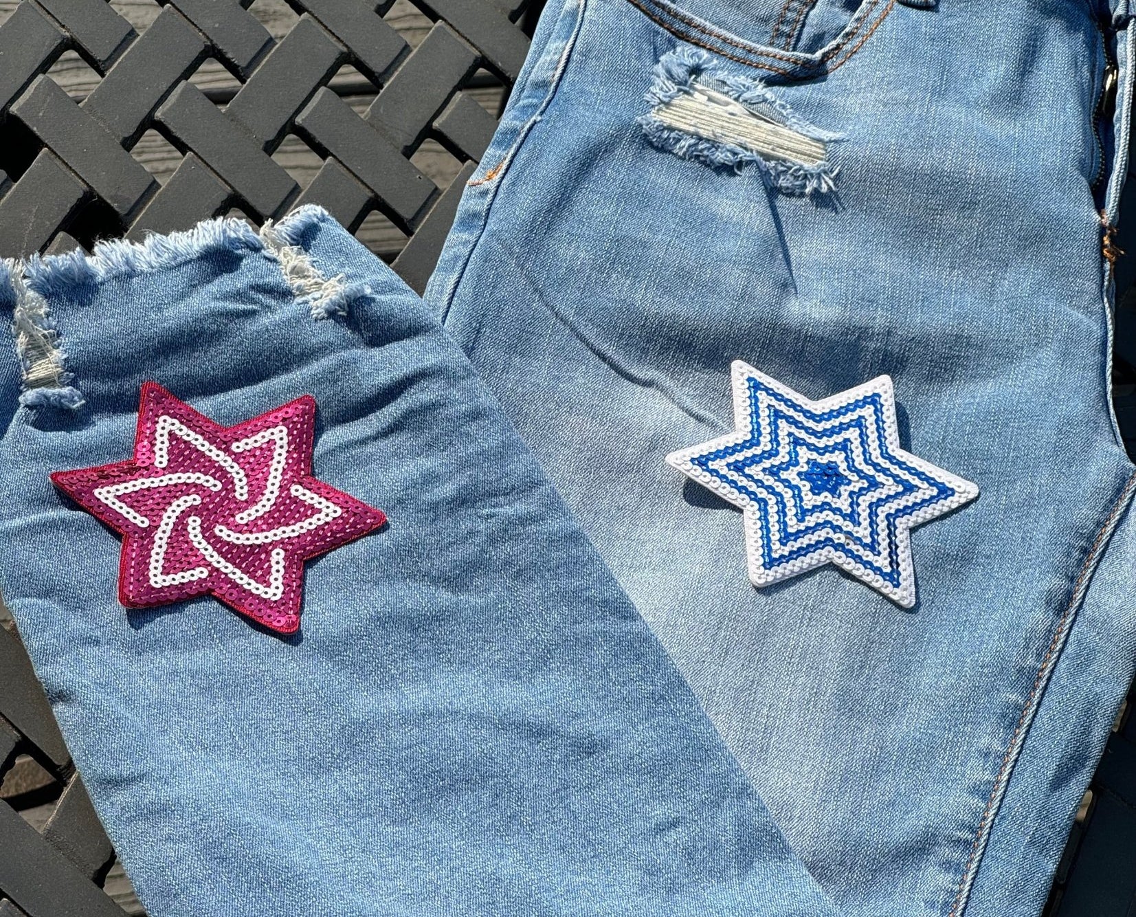 Sequin Star of David Patches (set of 3) - JEWISHJOY.co