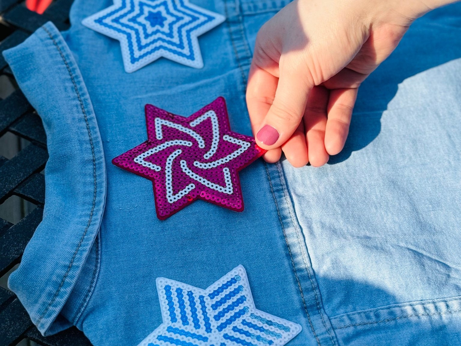 Sequin Star of David Patches (set of 3) - JEWISHJOY.co