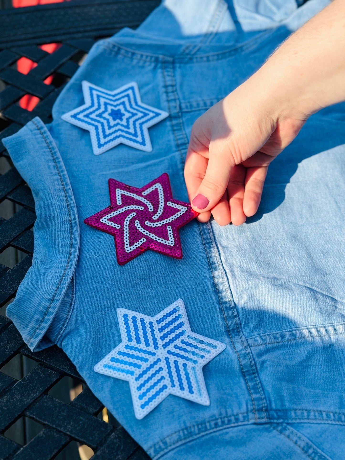 Sequin Star of David Patches (set of 3) - JEWISHJOY.co