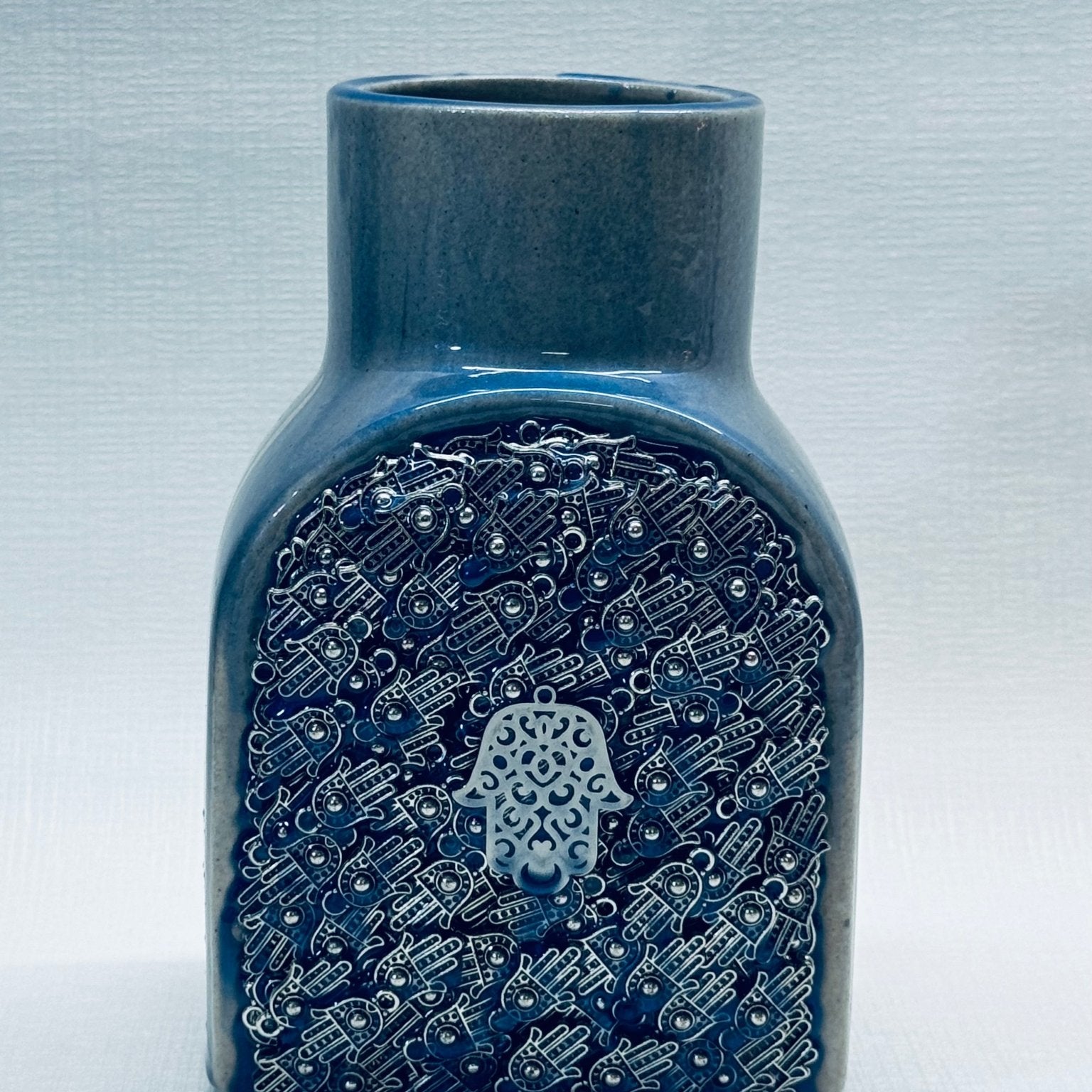 Small Ceramic Vase (blue resin) - JEWISHJOY.co