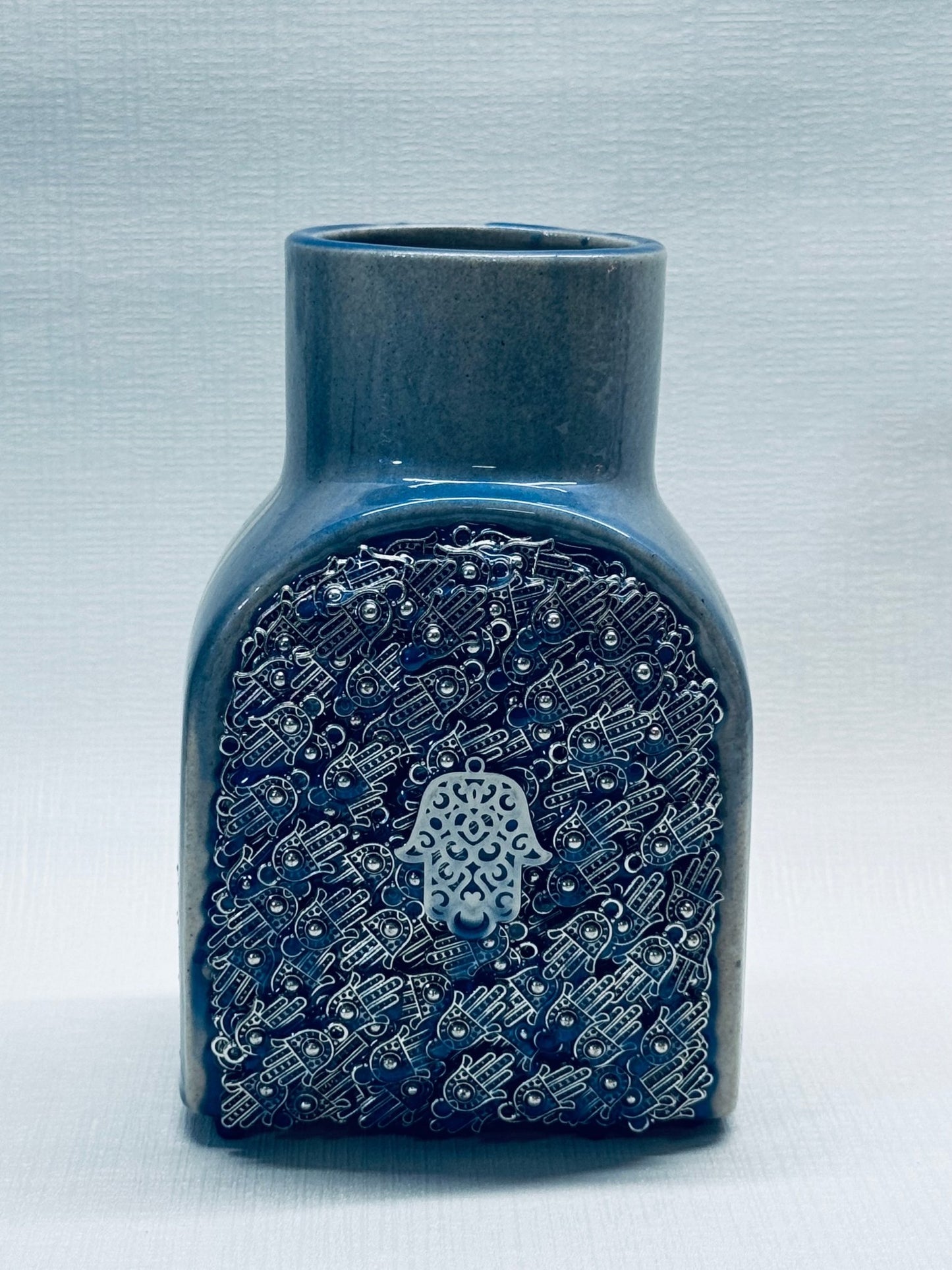 Small Ceramic Vase (blue resin) - JEWISHJOY.co