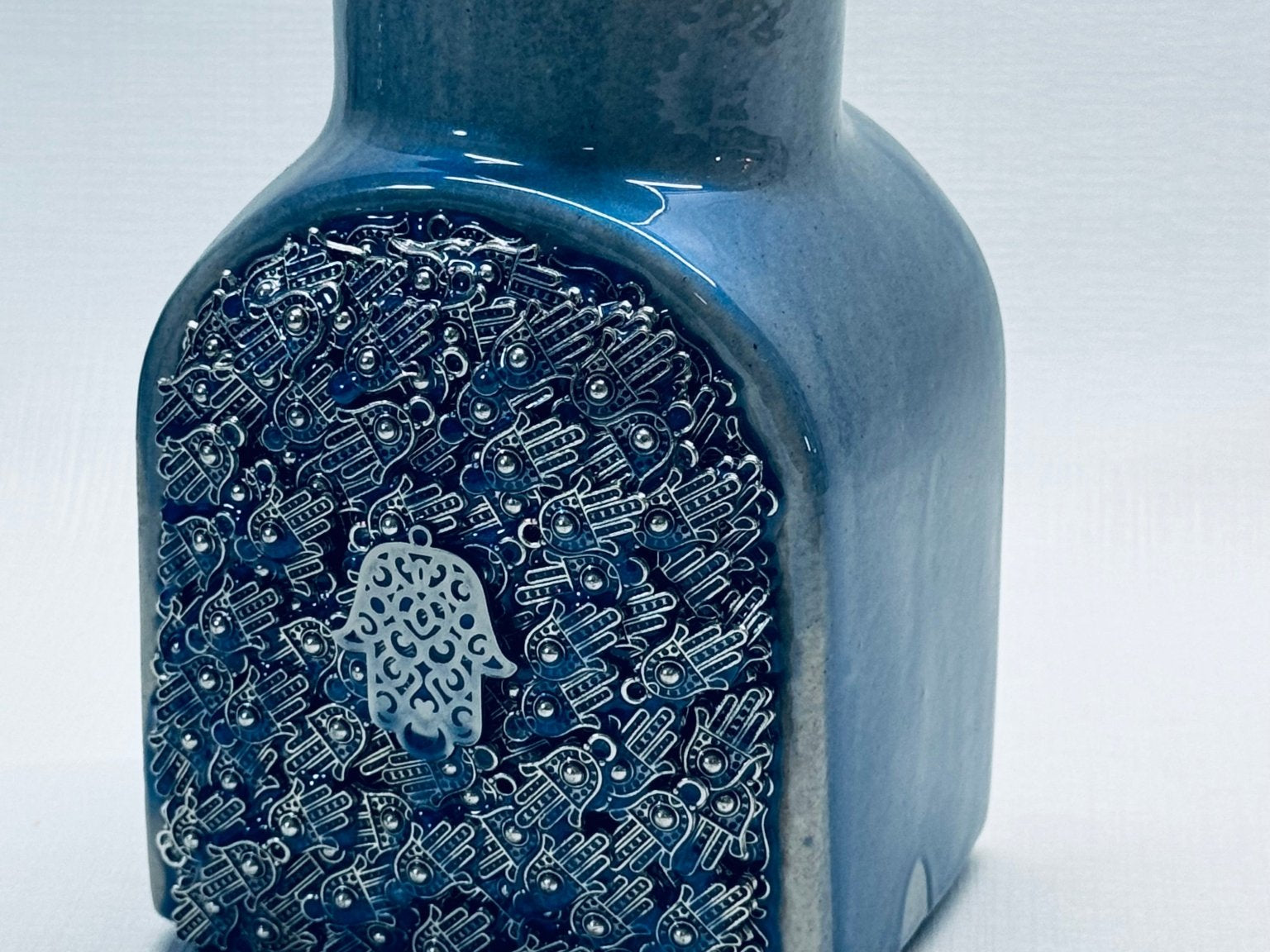 Small Ceramic Vase (blue resin) - JEWISHJOY.co