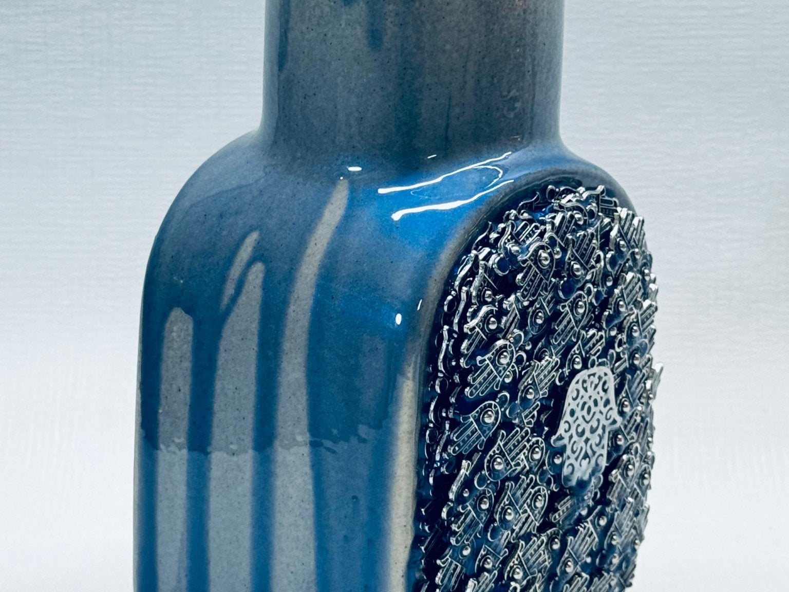 Small Ceramic Vase (blue resin) - JEWISHJOY.co