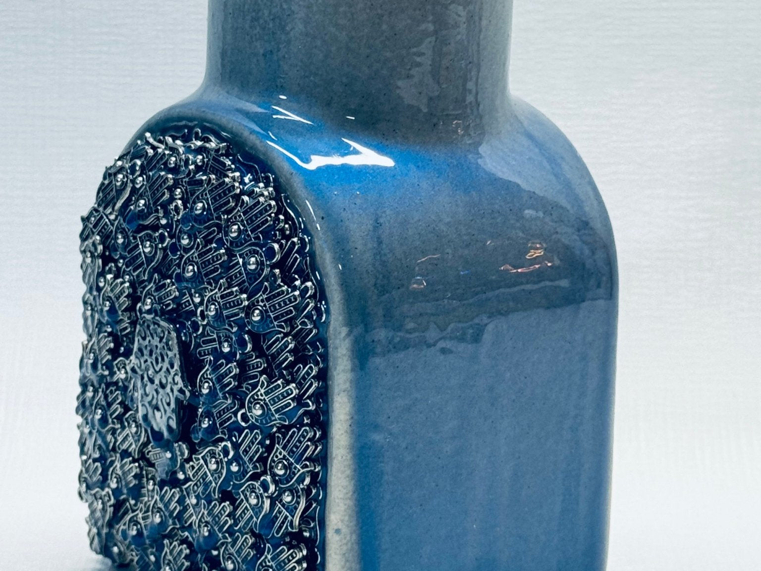 Small Ceramic Vase (blue resin) - JEWISHJOY.co