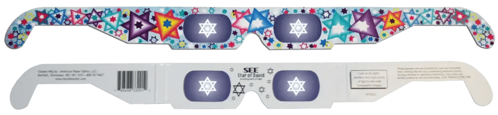 Star of David - 3D Glasses - JEWISHJOY.co