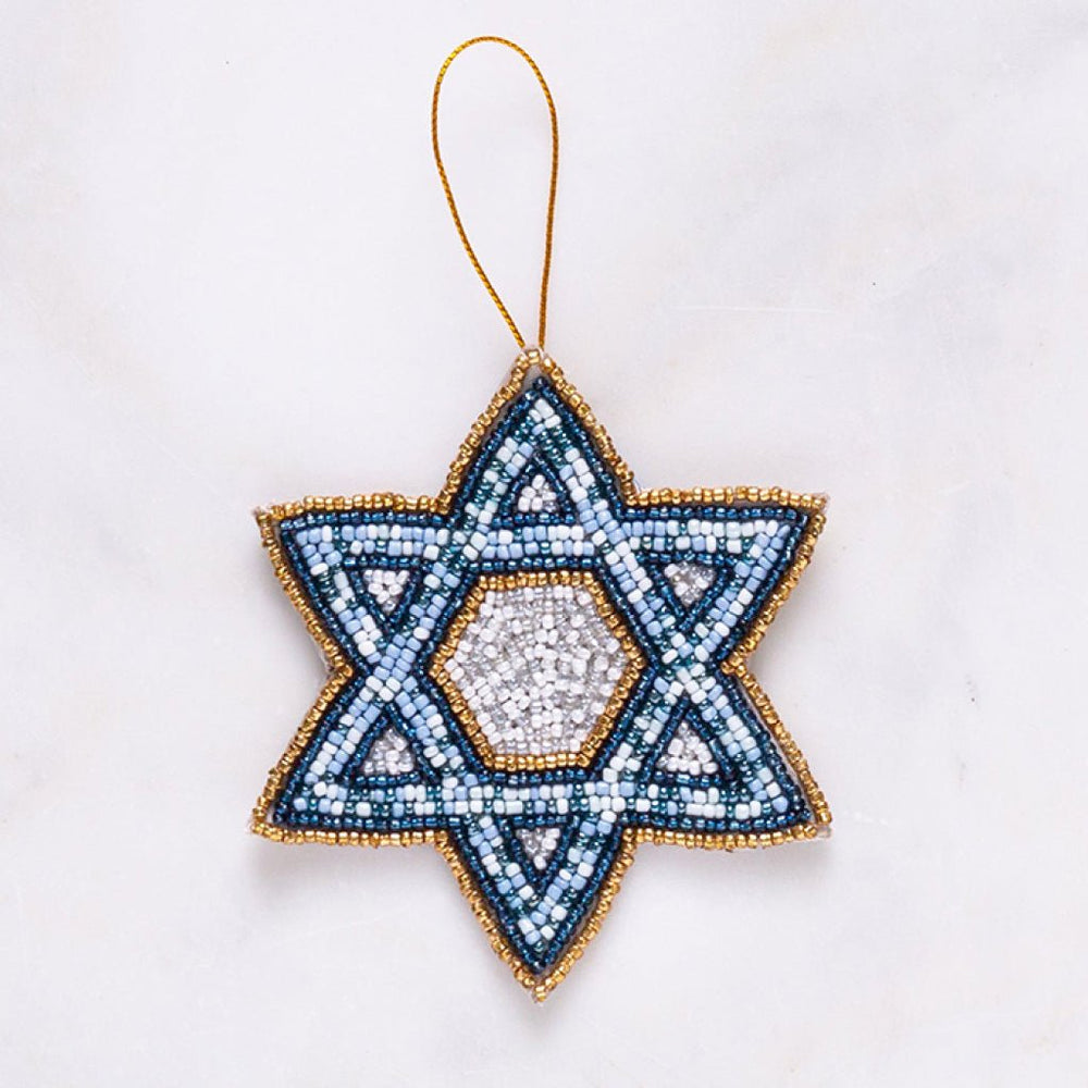 Star of David Beaded Ornament - JEWISHJOY.co