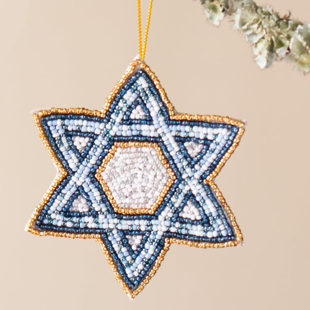 Star of David Beaded Ornament - JEWISHJOY.co