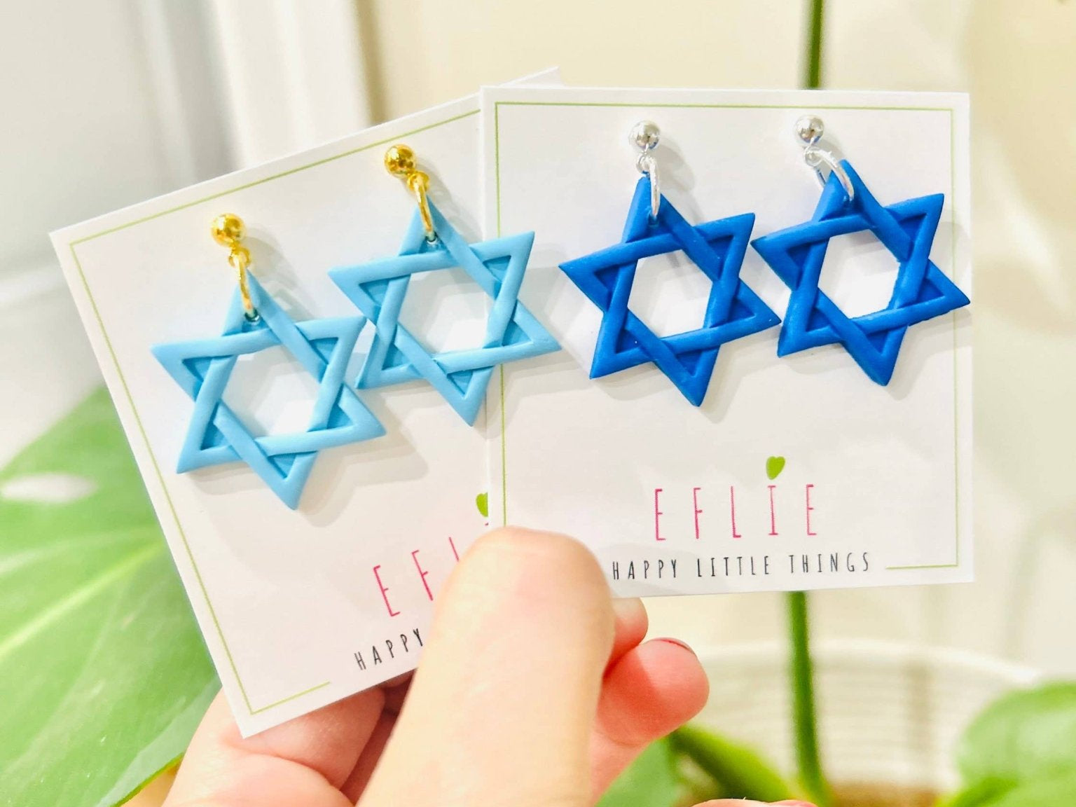 Star of David Dangling Earrings - JEWISHJOY.co