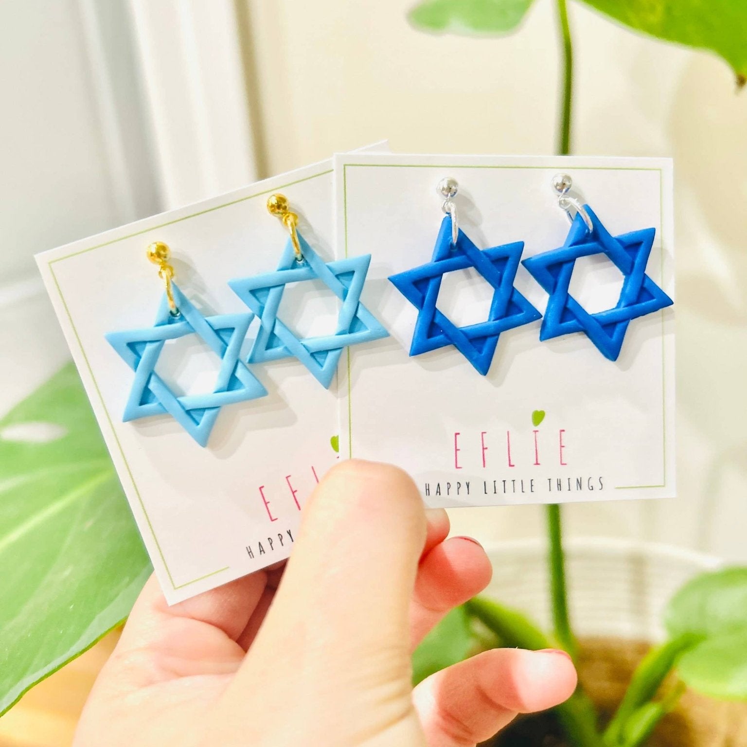 Star of David Dangling Earrings - JEWISHJOY.co