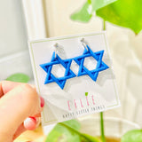 Star of David Dangling Earrings - JEWISHJOY.co