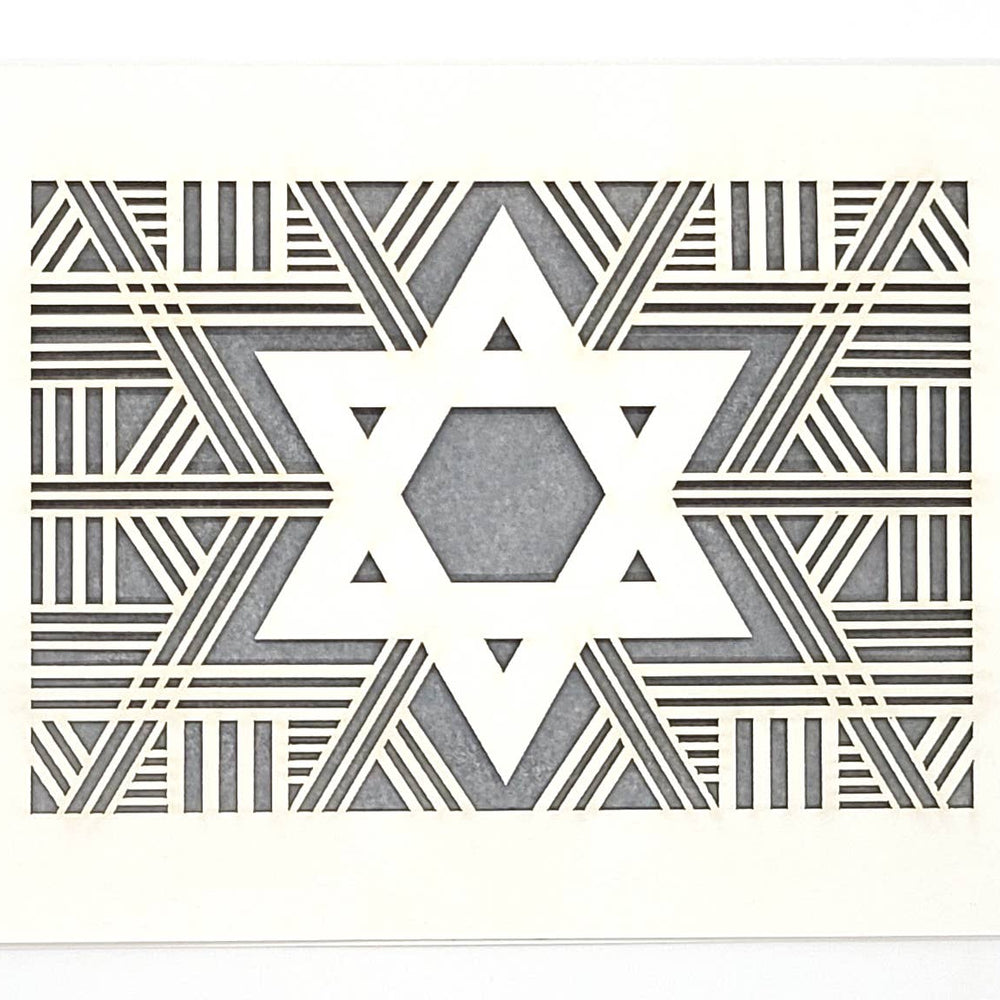 Star of David Papercut Card - JEWISHJOY.co