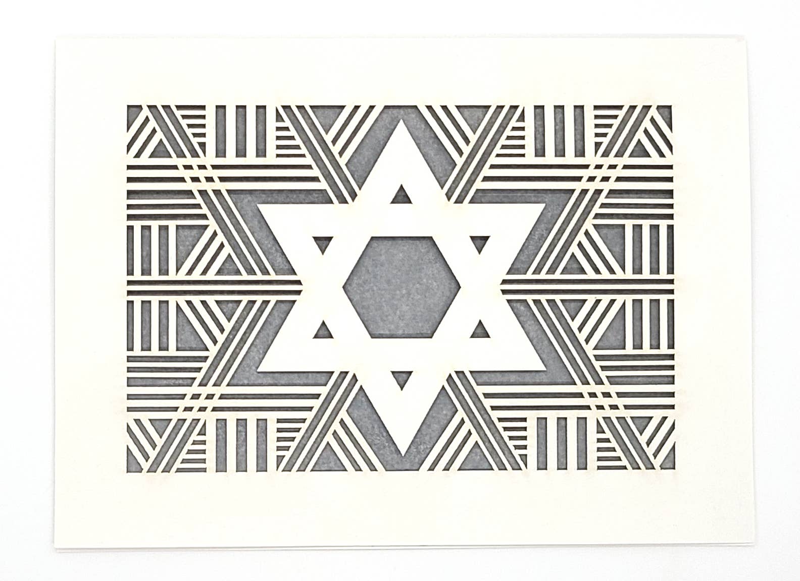 Star of David Papercut Card - JEWISHJOY.co