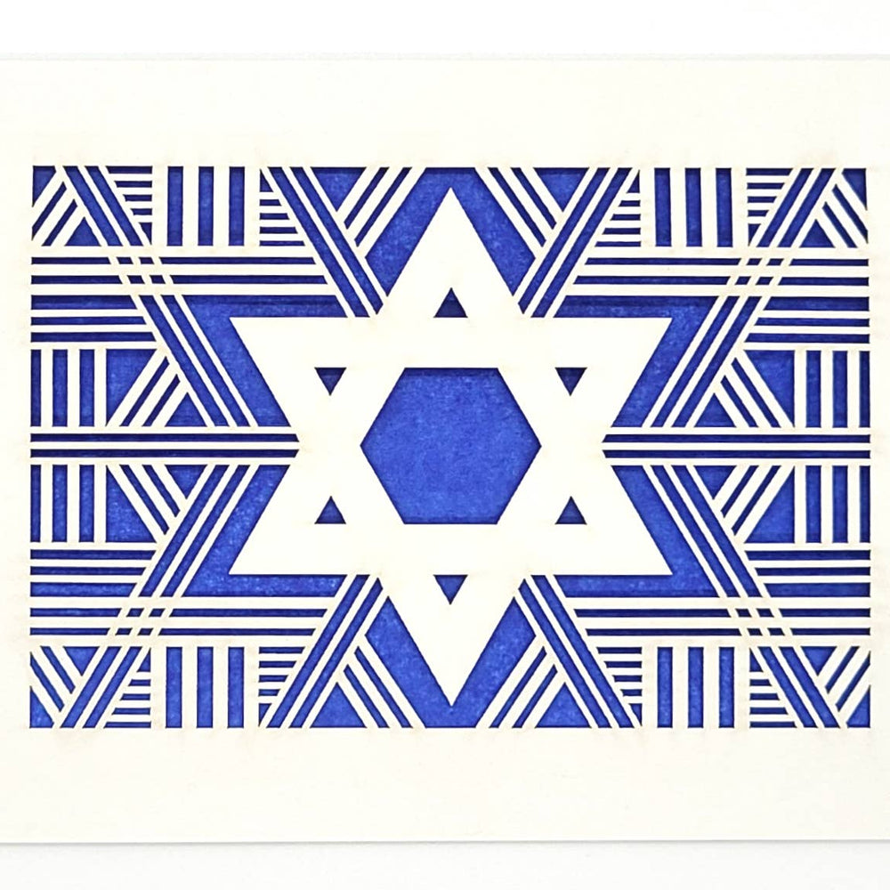 Star of David Papercut Card - JEWISHJOY.co